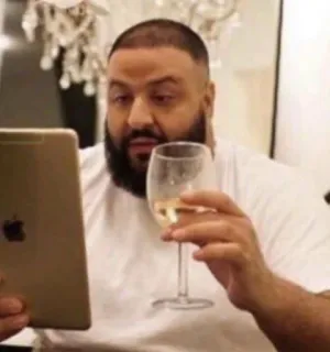 😐 DJ Khaled DJ Khaled, Mème, Vin, Célébrité, iPad telegram sticker