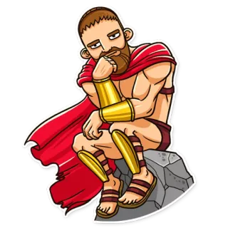 😐 Spartan, Warrior, Greek, Mythology, Character telegram sticker