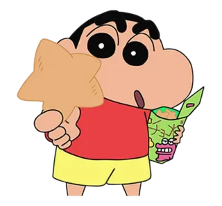 😄 Shin-chan Nohara Crayon Shin-chan crayon shin chan, anime, cartoon, snack telegram sticker