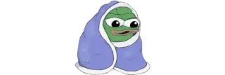 🥱 Pepe the Frog meme, Pepe, frog, blanket telegram sticker