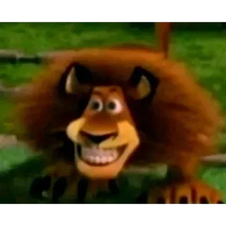 😁 Alex the Lion Madagascar alex, madagascar, lion, smile, cartoon, dreamworks, funny, happy telegram sticker