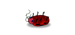 🐞 bug, cartoon, red, insect, animal, cute whatsapp sticker