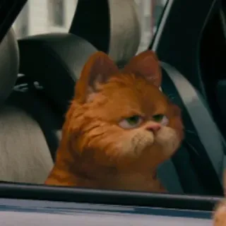 🤣 Garfield cartoon, cat, orange, Garfield, angry, pet telegram sticker