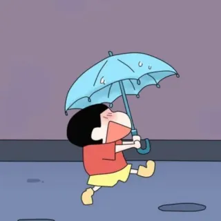 🤣 Shin-chan Crayon Shin-chan Anime, Manga, Dessin animé, Shinchan, Crayon Shin Chan, Parapluie, Pluie telegram sticker