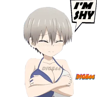 😊 I'M SHY anime, sticker, shy, cute telegram sticker