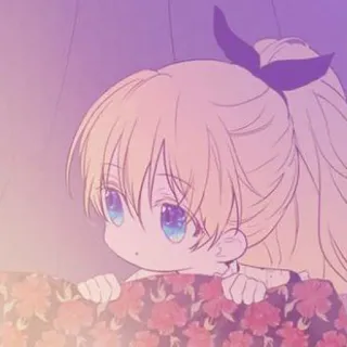🍼 Anime, Desenho animado, Fofo, Garota, Ilustração telegram sticker