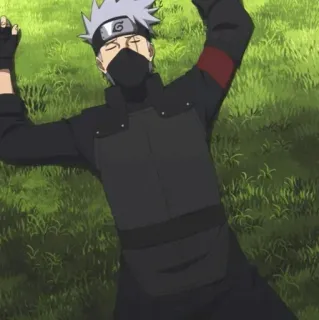 🖤 Kakashi Naruto anime, ninja, kakashi, naruto, cartoon telegram sticker