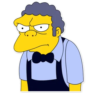 😕 Moe Szyslak The Simpsons Moe, Simpsons, Cartoon, Bartender, Animated telegram sticker