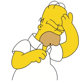 😓 Homer Simpson The Simpsons Homer Simpson, I Simpson, Cartoni animati, Animazione telegram sticker
