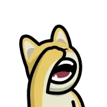 🙈 shiba inu, doge, facepalm, cane, imbarazzato, cartone animato telegram sticker