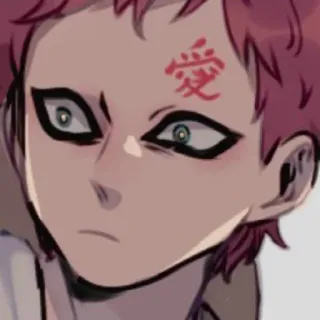 😐 Gaara Naruto 愛 Anime, Manga, Gaara, Naruto, Japonais, Symbole frontal, Art personnage telegram sticker