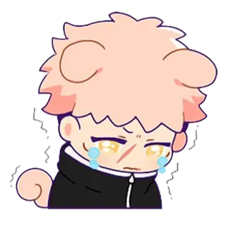 😭 Desenho animado, Anime, Triste, Chorando, Personagem, Adesivo whatsapp sticker