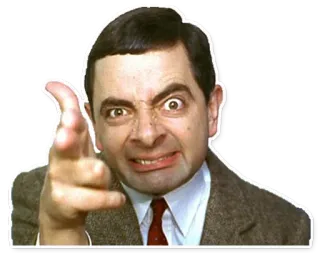 🔫 Mr. Bean Мистер Бин, Роуэн Аткинсон, комедия, смешной, стикер telegram sticker
