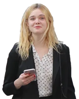 😄 femme, blonde, portrait, personne, téléphone telegram sticker