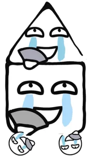 😆 Kartun, Menangis, Emosi, Sedih, Putih, Seni digital telegram sticker