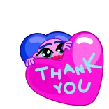 😊 THANK YOU gracias, gratitud, corazón, dibujos animados, lindo telegram sticker