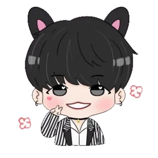 ✌️ süß, Anime, Cartoon, Figur, kawaii telegram sticker