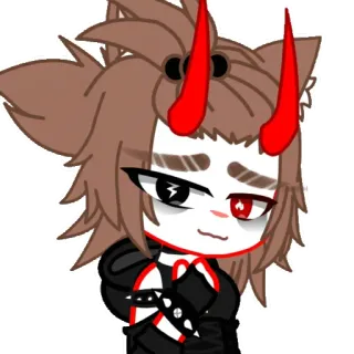 🚬 anime, devil, horns, character telegram sticker