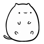 White Animated Cat @stickersb2b telegram stickers