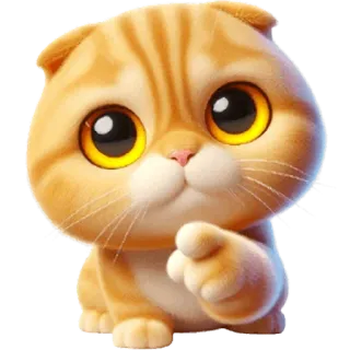 🫵 mèo, mèo con, dễ thương, động vật, thú cưng, kawaii telegram sticker