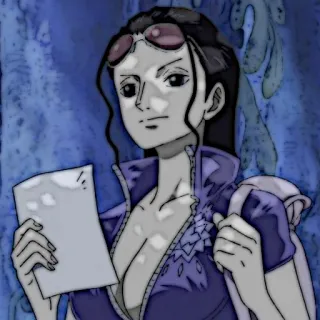 📜 Nico Robin One Piece 动漫, 海贼王, 妮可·罗宾, 角色, 漫画 telegram sticker