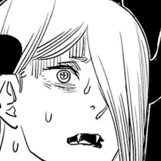 😰 Power Chainsaw Man anime, manga, chainsaw man, power, shocked telegram sticker