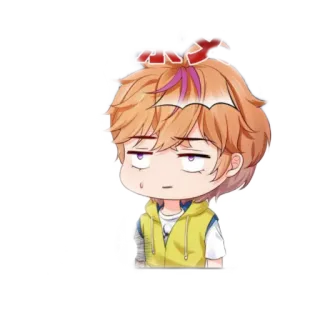 😐 ホン Anime, Chibi, Kreskówka, Naklejka, Słodkie telegram sticker