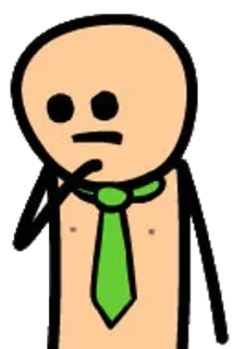 🤔 Cyanide and Happiness, Cartoon, Strichmännchen, Humor, Krawatte, Büro, lustig, peinlich telegram sticker