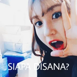 😕 SIAPA DISANA? femme, fille, asiatique, question, indonésienne telegram sticker