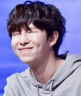 😇 đàn ông, chân dung, người, cười, lúm đồng tiền, Hàn Quốc telegram sticker