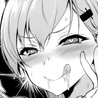 🤤 anime, manga, girl, cute, hearts, drool telegram sticker