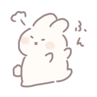 🍼 królik, słodki, zwierzę, naklejka, ilustracja, kawaii telegram sticker