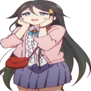 🤤 Anime, Cartoon, Charakter, Mädchen, Süß, Stil whatsapp sticker