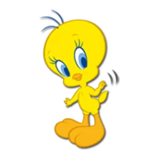 👋 Tweety Bird Looney Tunes tweety bird, looney tunes, cartoon, yellow bird, animated, character telegram sticker