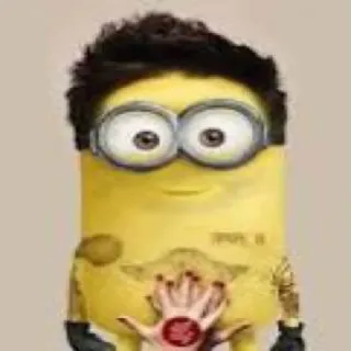 😍 Minion Minion, Tattoo, Gelb, Cartoon, Figur, Lustig, Unterhaltung telegram sticker