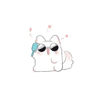 🧊 kot, okulary przeciwsłoneczne, kreskówka, słodki, zwierzę whatsapp sticker