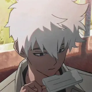 🌊 Anime, Personagem, Cabelo Branco, Pessoa, Desenho animado telegram sticker