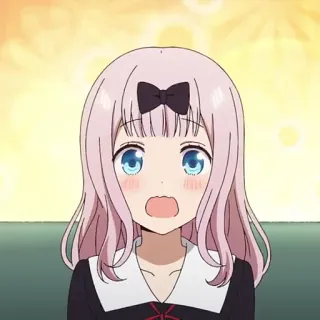 😳 Chika Fujiwara Kaguya-sama: Love Is War аниме, манга, Чика Фудзивара, Госпожа Кагуя: в любви как на войне, мило, девушка, смешно, удивлён telegram sticker
