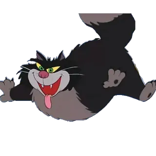😃 Lucifer Cinderella kucing, penjahat, disney, kartun, binatang, lucifer whatsapp sticker