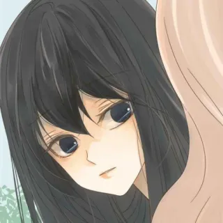 ⛲ Chica anime, Lindo, Manga, Ilustración, Retrato, Arte telegram sticker