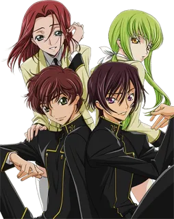 😏 Anime, Groupe, Personnages, Dessin animé, Portrait telegram sticker