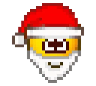 🎅 픽셀 아트, 산타 모자, 크리스마스, 이모지, 축제, 휴일 whatsapp sticker