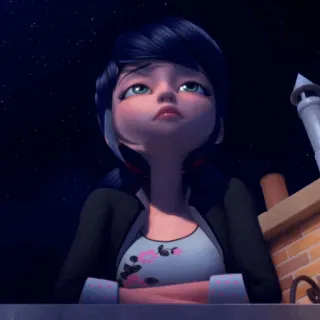 🗼 Marinette Marinette Dupain-Cheng, Miraculous Ladybug, Dessin animé, Animation, Fille, Anime whatsapp sticker