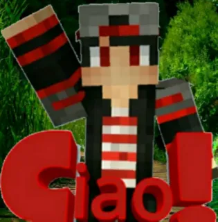 👋 Ciao! Minecraft, Spiel, Digitale Kunst, Gruß, Rot, Junge telegram sticker
