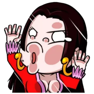 😗 Boa Hancock One Piece Anime, Cartone animato, Divertente, Sticker, One Piece telegram sticker