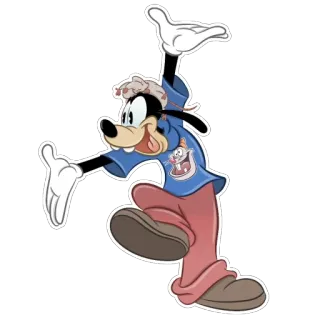 🎡 Goofy глупый, мультфильм, Disney, персонаж, смешной, собака, анимированный telegram sticker