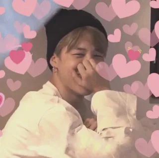 🤭 heart, love, cute, kpop, person, affection telegram sticker