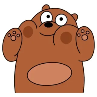 😊 Grizzly We Bare Bears Hoạt hình, Gấu, Động vật, Dễ thương, Gấu xám telegram sticker