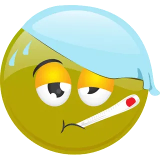🤕 Emoji, Krank, Thermometer, Erkältung, Fieber telegram sticker