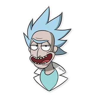 😏 Rick Sanchez Rick and Morty Rick and Morty, Rick Sanchez, kartun, ilmuwan, lucu, animasi dewasa telegram sticker